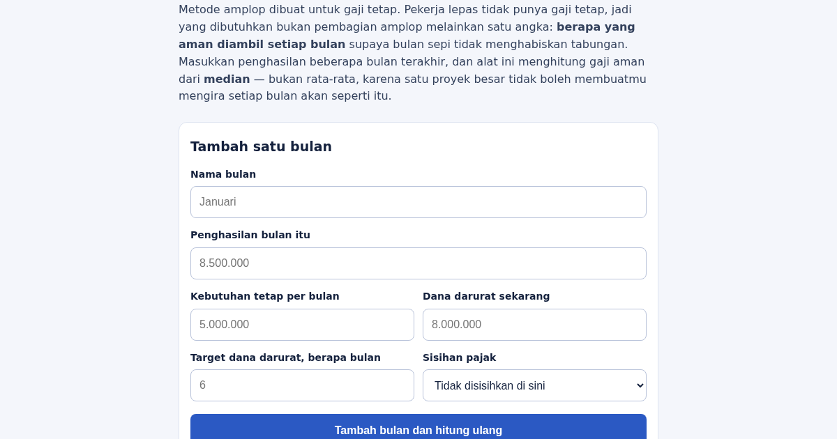 Dompet Pintar: Gaji Aman untuk Penghasilan Tidak Tetap
